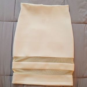 H&M divided, white midi skirt